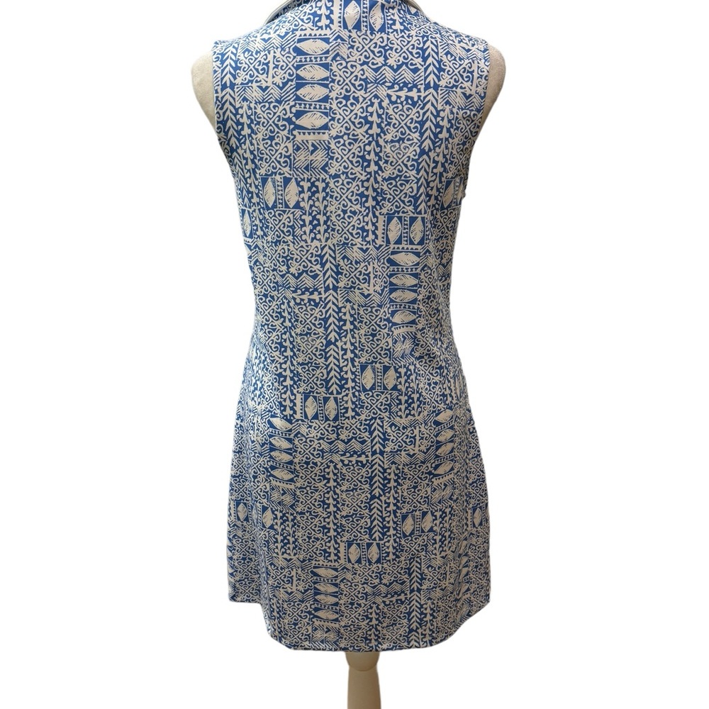 Sigrid Olsen Golf & Tennis V-Neck Sleeveless Dress - Blue & White. Size S. NWT - Picture 4 of 8